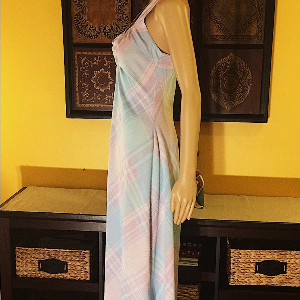 💖VTG💖Handmade Pastel Printed RacerbackMaxi💖XS-S - Picture 3 of 4